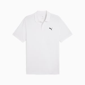 Camiseta tipo polo Essentials de piqué para hombre, PUMA White, extralarge